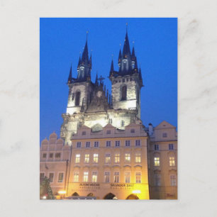 Prag nach Nacht Postkarte