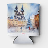 Prag Nacht in Tschechien Dosenkühler (Vorderseite)