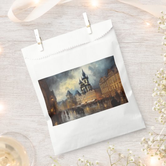 Prag Nacht in Tschechien Geschenktütchen (Ausgeschnitten)