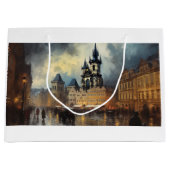 Prag Nacht in Tschechien Große Geschenktüte (Vorderseite)