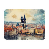 Prag Nacht in Tschechien Magnet (Horizontal)