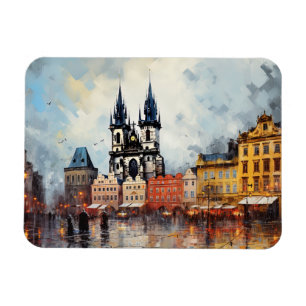 Prag Nacht in Tschechien Magnet