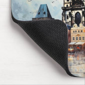 Prag Nacht in Tschechien Mousepad (Ecke)