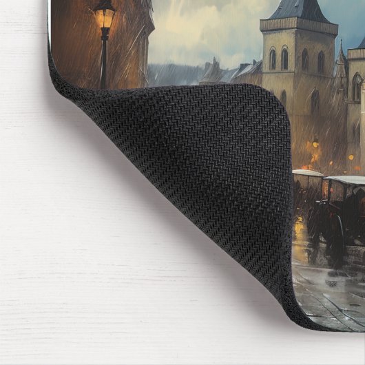 Prag Nacht in Tschechien Mousepad (Ecke)