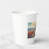 Prag Nacht in Tschechien Pappbecher (Rechts)