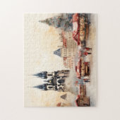 Prag Nacht in Tschechien Puzzle (Vertikal)