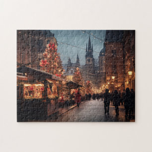 Prag Nacht in Tschechien Puzzle
