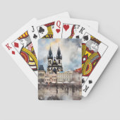 Prag Nacht in Tschechien Spielkarten (Rückseite)