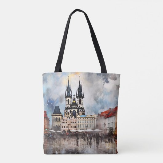 Prag Nacht in Tschechien Tasche (Rückseite)