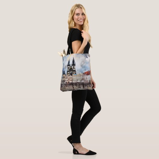 Prag Nacht in Tschechien Tasche (Am Model)