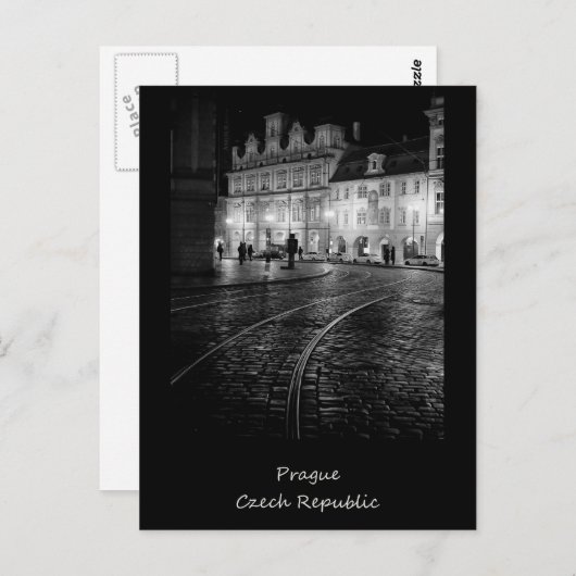 Prag nachts postkarte (Vorne/Hinten)