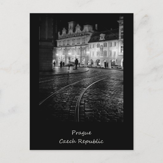 Prag nachts postkarte (Vorderseite)