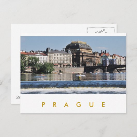 Prag - Nationaltheater Postkarte (Vorne/Hinten)