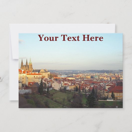 Prag Panoramakarte individuell anpassbar (Vorderseite)