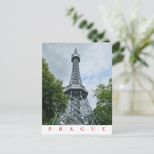 Prag Petrin Turmansicht Postkarte (Stehend Vorderseite)