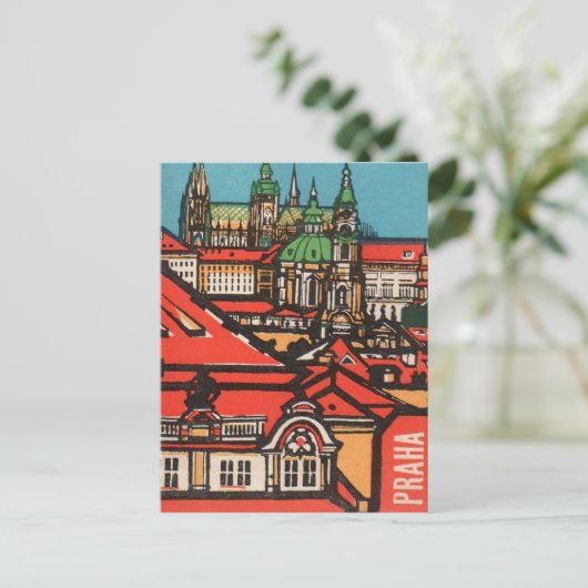 Prag Postkarte (Stehend Vorderseite)