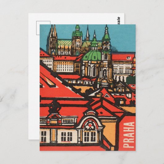 Prag Postkarte (Vorne/Hinten)