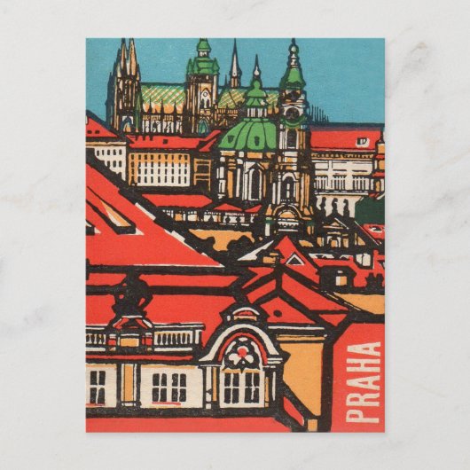 Prag Postkarte (Vorderseite)