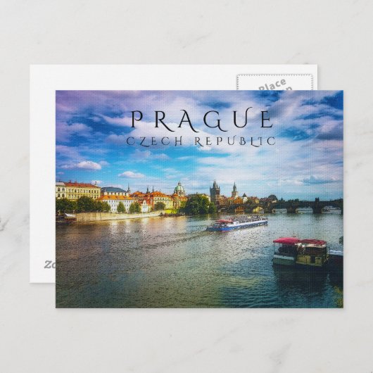 Prag Postkarte (Vorne/Hinten)