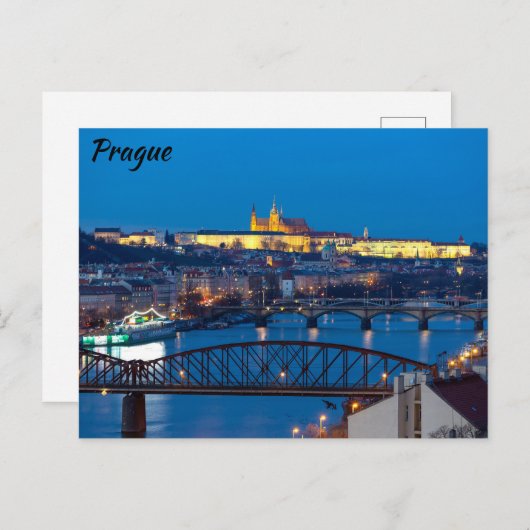 Prag Postkarte (Vorne/Hinten)