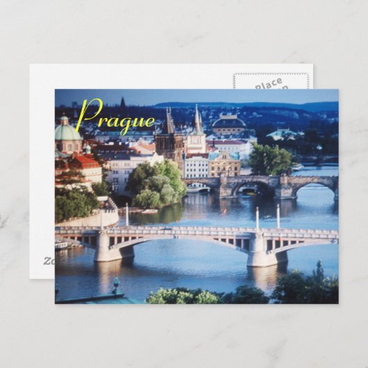 Prag Postkarte (Vorne/Hinten)