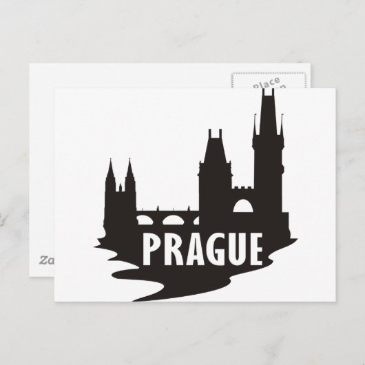 Prag Postkarte (Vorne/Hinten)