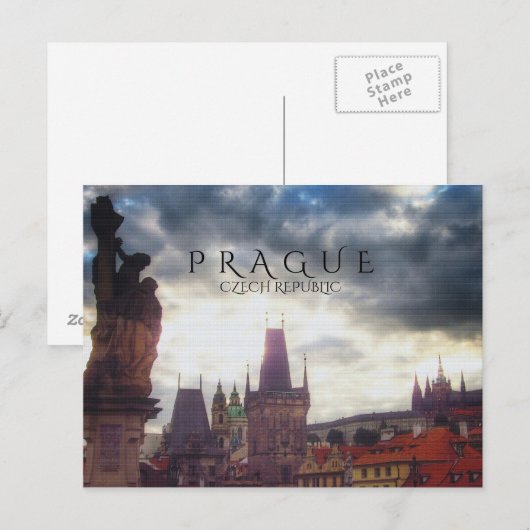 Prag Postkarte (Vorne/Hinten)