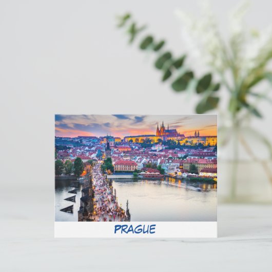 Prag Postkarte (Stehend Vorderseite)