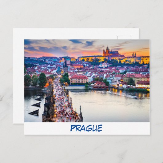Prag Postkarte (Vorne/Hinten)