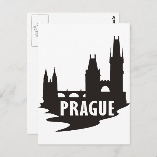 Prag Postkarte (Vorne/Hinten)