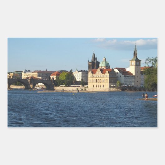 Prag/Praha-Aufkleber Rechteckiger Aufkleber (Vorderseite)