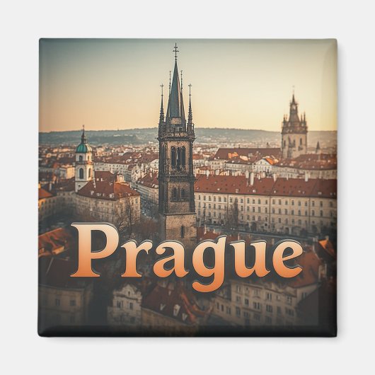 Prag-Reise-Geschenk Magnet (Vorne)