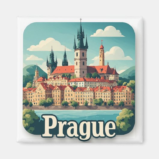 Prag Reise-Kollektion Magnet (Vorne)