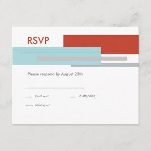 Prag Response Card: Modernes Rot RSVP Karte