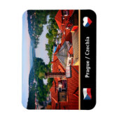 Prag Roofs & Vltava River views /Vyšehrad Magnet (Vertikal)