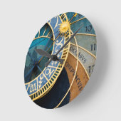 Prag’s Astronomical and Zodiac Clock Runde Wanduhr (Winkel)