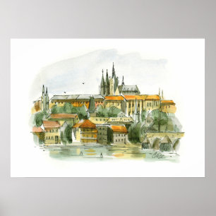 Prag-Schloss-Plakat Poster