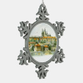 Prag-Schloss-Zinn-Verzierung Schneeflocken Zinn-Ornament (Links)