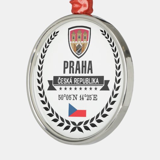 Prag Silbernes Ornament (Links)