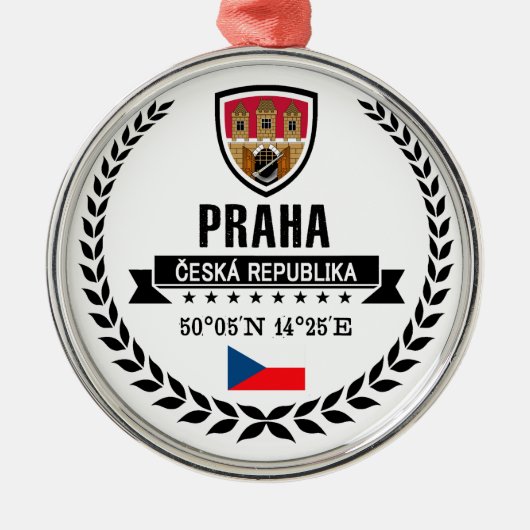 Prag Silbernes Ornament (Vorne)