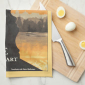 Prag Stadt der Künste Vintage Reiseplakat Geschirrtuch (Viertel Falte)