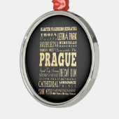 Prag-Stadt der Tschechische Silbernes Ornament (Links)