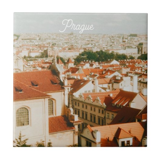 Prag Stadtansicht Souvenir Fliese (Vorderseite)