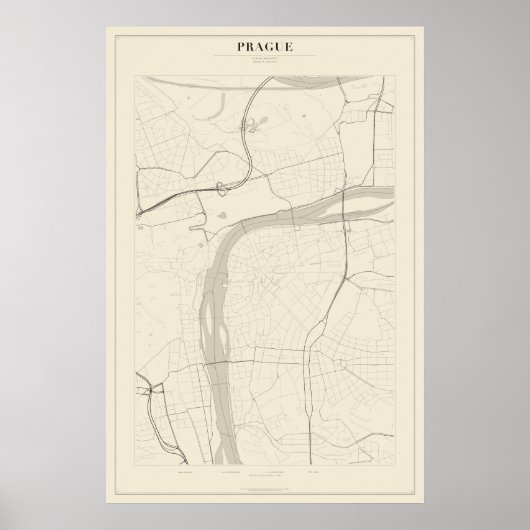 Prag Stadtplan Poster (Vorne)