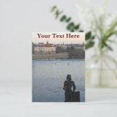 Prag Statue anpassbar Postkarte (Stehend Vorderseite)