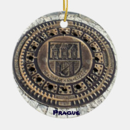 Prag-Straßen-Abdeckungs-Verzierungs-Tschechische Keramikornament