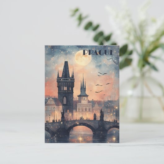 Prag Tschechen Postkarte (Stehend Vorderseite)