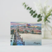 Prag Tschechien Charles Bridge Travel Foto Postkarte (Stehend Vorderseite)