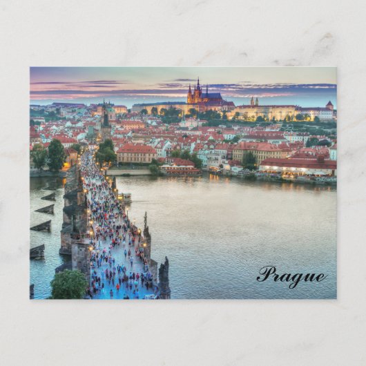 Prag Tschechien Charles Bridge Travel Foto Postkarte (Vorderseite)