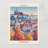 Prag Tschechien Elegante Kunst, Dichtung und Musik Postkarte (Vorderseite)